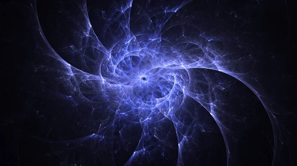 Soyut mavi fraktal ışık arkaplanı 3 boyutlu oluşturuluyor