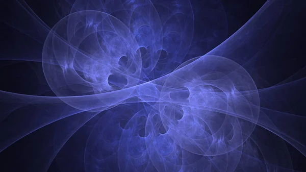 Rendering Abstract Blue Fractal Light Background — Stock Photo, Image