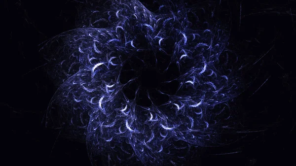Realizacja Abstrakcyjne Niebieskie Fraktalne Tło Światła — Zdjęcie stockowe