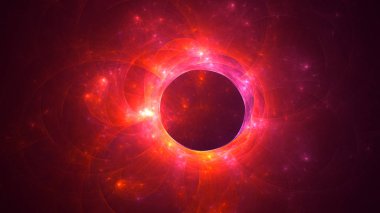 3B soyut renkli fraktal ışık arkaplanı oluşturma