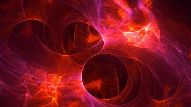 3B soyut renkli fraktal ışık arkaplanı oluşturma