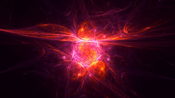 3D рендеринг абстрактного красочного фрактального фона