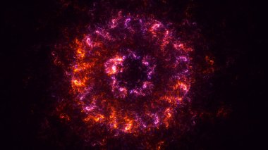 3B soyut renkli fraktal ışık arkaplanı oluşturma