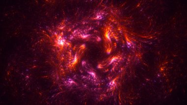 3B soyut renkli fraktal ışık arkaplanı oluşturma