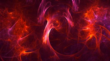 3B soyut renkli fraktal ışık arkaplanı oluşturma