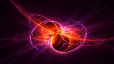 3B soyut renkli fraktal ışık arkaplanı oluşturma