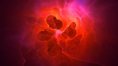 3B soyut renkli fraktal ışık arkaplanı oluşturma