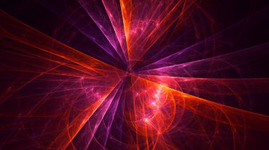 3B soyut renkli fraktal ışık arkaplanı oluşturma