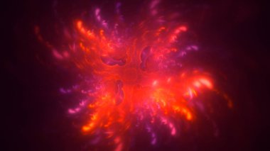 3B soyut renkli fraktal ışık arkaplanı oluşturma