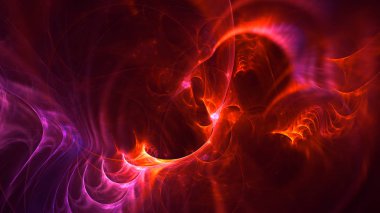 3B soyut renkli fraktal ışık arkaplanı oluşturma