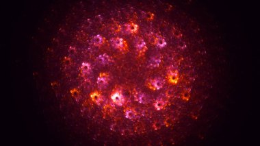 3B soyut renkli fraktal ışık arkaplanı oluşturma