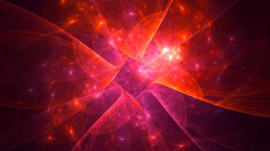 3B soyut renkli fraktal ışık arkaplanı oluşturma