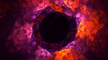 3B soyut renkli fraktal ışık arkaplanı oluşturma