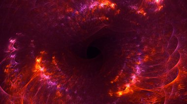 3B soyut renkli fraktal ışık arkaplanı oluşturma