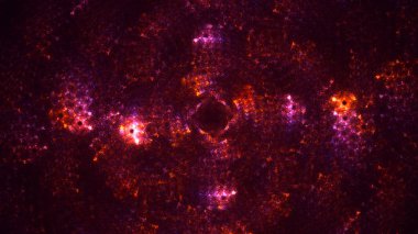 3B soyut renkli fraktal ışık arkaplanı oluşturma