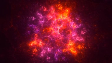 3B soyut renkli fraktal ışık arkaplanı oluşturma