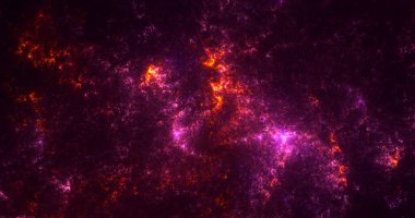 Soyut çok renkli fraktal ışık arkaplanı 3B görüntüleme