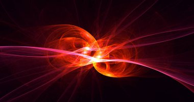 Soyut çok renkli fraktal ışık arkaplanı 3B görüntüleme