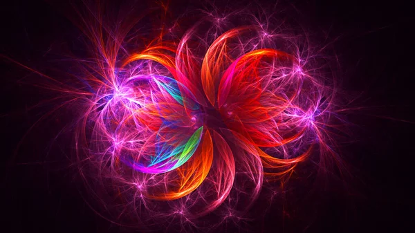 Weergave Abstracte Multicolor Fractal Licht Achtergrond — Stockfoto