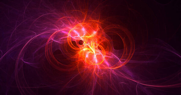 3D рендеринг абстрактного многоцветного фрактального фона