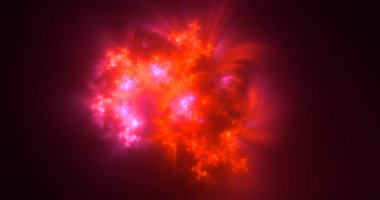 Soyut çok renkli fraktal ışık arkaplanı 3B görüntüleme