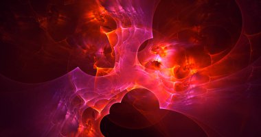 Soyut çok renkli fraktal ışık arkaplanı 3B görüntüleme