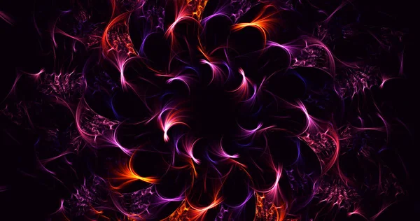 Rendering Abstract Multicolor Fractal Light Background — Stock Photo, Image