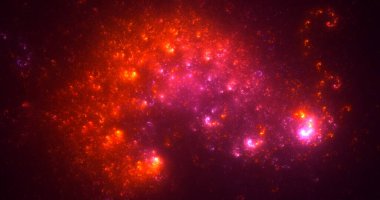 Soyut çok renkli fraktal ışık arkaplanı 3B görüntüleme