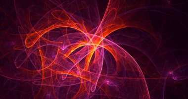 Soyut çok renkli fraktal ışık arkaplanı 3B görüntüleme