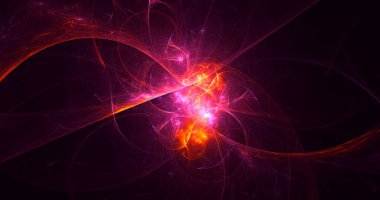Soyut çok renkli fraktal ışık arkaplanı 3B görüntüleme