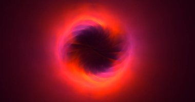 Soyut çok renkli fraktal ışık arkaplanı 3B görüntüleme