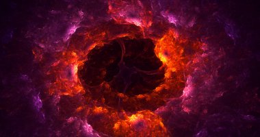 Soyut çok renkli fraktal ışık arkaplanı 3B görüntüleme