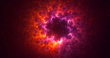 Soyut çok renkli fraktal ışık arkaplanı 3B görüntüleme