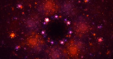 Soyut çok renkli fraktal ışık arkaplanı 3B görüntüleme