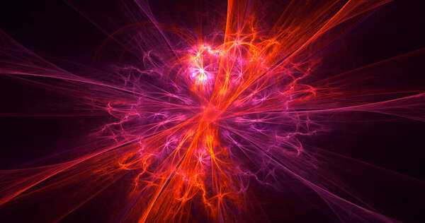 3D рендеринг абстрактного многоцветного фрактального фона