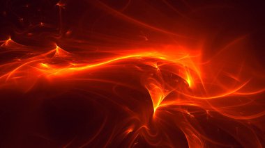 Soyut fraktal ışık arkaplanı 3 boyutlu oluşturuluyor