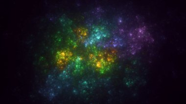 Soyut fraktal ışık arkaplanı 3 boyutlu oluşturuluyor