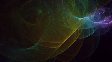 Soyut fraktal ışık arkaplanı 3 boyutlu oluşturuluyor