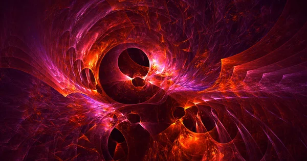 Rendering Abstract Red Fractal Light Background — Stock Photo, Image