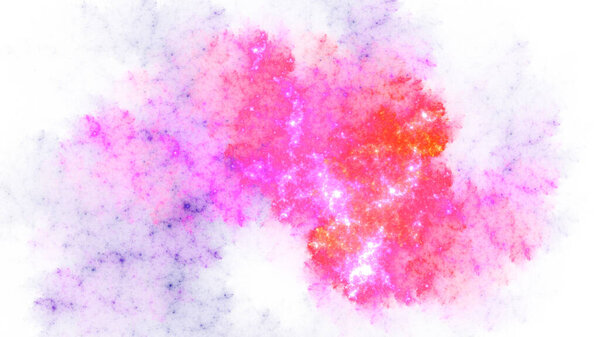 3D rendering abstract white fractal light background