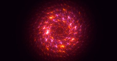 3B soyut renkli fraktal ışık arkaplanı oluşturma