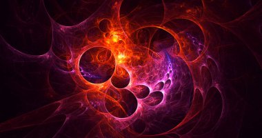 3B soyut renkli fraktal ışık arkaplanı oluşturma