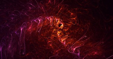 3B soyut renkli fraktal ışık arkaplanı oluşturma