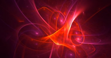 3B soyut renkli fraktal ışık arkaplanı oluşturma