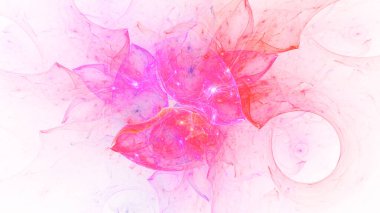 Soyut beyaz fraktal ışık arkaplanı oluşturuluyor