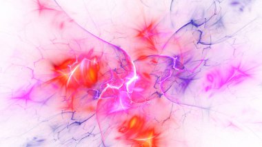 Soyut çok renkli fraktal ışık arkaplanı 3B görüntüleme