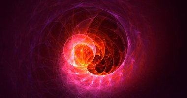 Soyut çok renkli fraktal ışık arkaplanı 3B görüntüleme