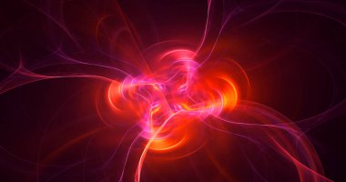 Soyut çok renkli fraktal ışık arkaplanı 3B görüntüleme