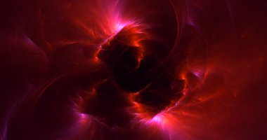 Soyut çok renkli fraktal ışık arkaplanı 3B görüntüleme