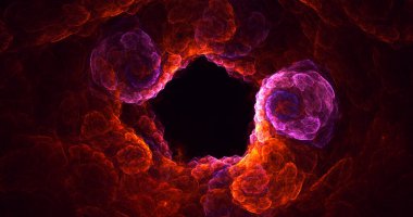 Soyut çok renkli fraktal ışık arkaplanı 3B görüntüleme